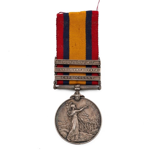 60 - Victorian South Africa medal awarded to 5461 Pte B Dobson Wiltshire Regiment. Clasps for Transvaal, ... 