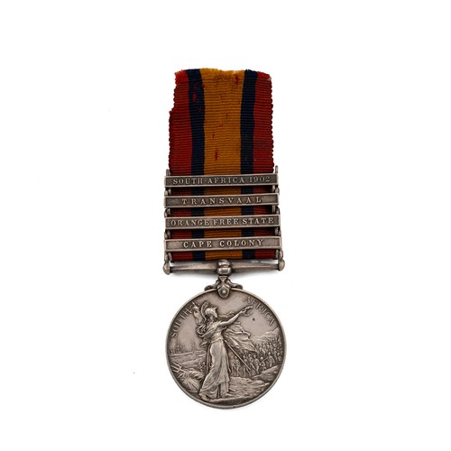 63 - Queens South Africa medal awarded to 5659 Pte AW Shergold, Wiltshire Regiment. Clasps for South Afri... 