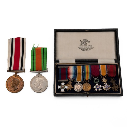 64 - WW2 Defence medal in box and George VI Special Constabulary medal awarded to Harry A Smith, together... 