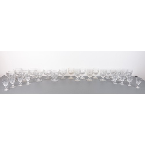 119 - Waterford Colleen pattern glasses to include 6 x claret, 8 x wine and 8 x port together with a set o... 