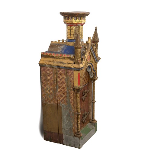 148 - 19th Century tabernacle religious Gothic revival cabinet in the manner of William Burgess. With cent... 