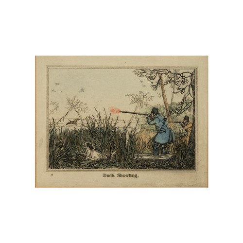 164 - Henry Thomas Alken (1785-1851), set of four hand coloured engravings numbered: 1. 'Grouse Shooting' ... 