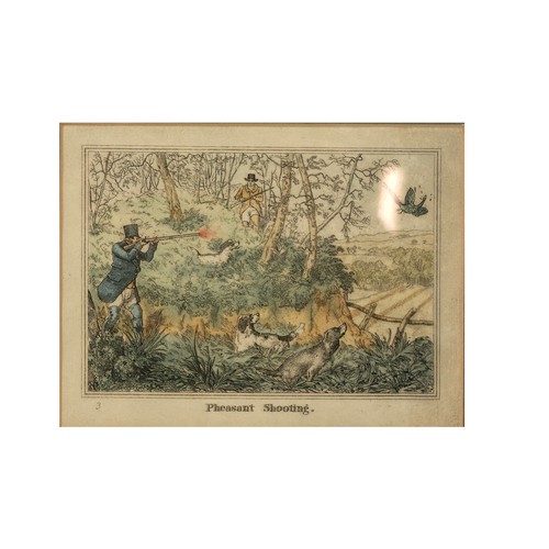 164 - Henry Thomas Alken (1785-1851), set of four hand coloured engravings numbered: 1. 'Grouse Shooting' ... 