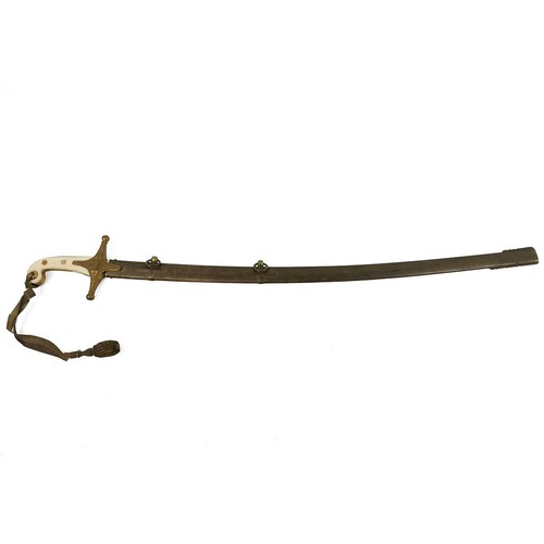 227 - General Officers' 1831 pattern mameluke sword with curved 75cm steel blade with Edward 7th cypher, c... 