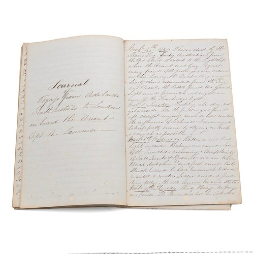 238 - T Noyes Lewis - handwritten Diary of Voyages in The Anna Maria 1849 London to Adelaide, and in HMS O... 