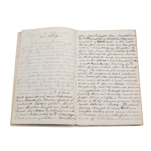 238 - T Noyes Lewis - handwritten Diary of Voyages in The Anna Maria 1849 London to Adelaide, and in HMS O... 