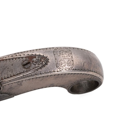 240 - Wilkison of Edinburgh 19th century pocket pistol engraved with the maker's mark and 'Maker's to HRH ... 