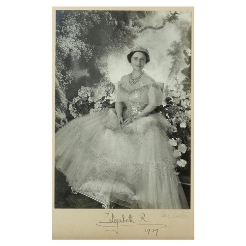 244 - Royal Interest: a fine presentation photograph of HM Queen Elizabeth (later HM Queen Elizabeth the Q... 