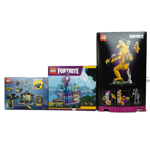 275 - Collection of Boxed Lego including: Fortnite Supply Lama 77071 (unopened); Batcave & figures 762... 