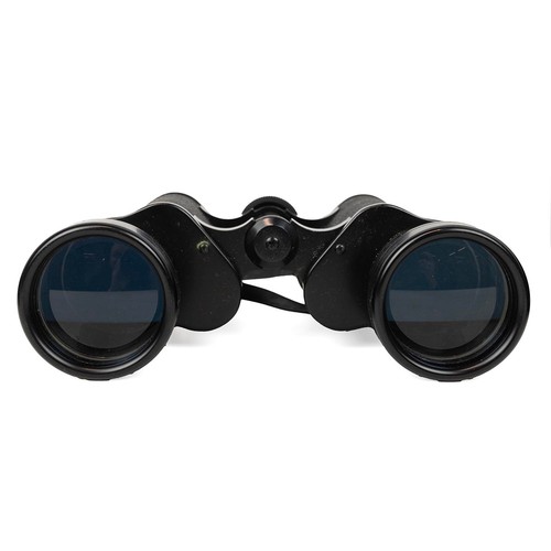 373 - Swallow triple coated 12 x 50mm binoculars in case; Chinon 1200 SM direct sound cine camera and mic ... 