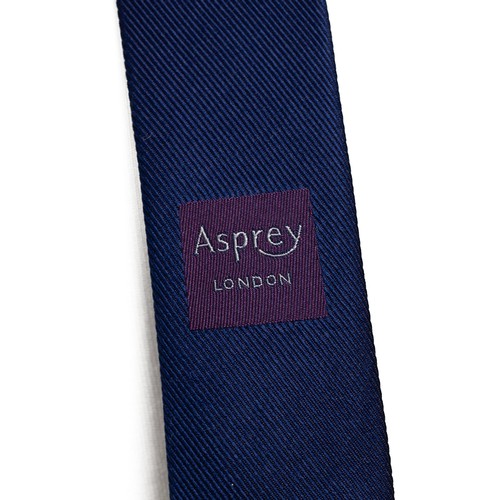 394 - Asprey of London dark velvet monochrome silk tie