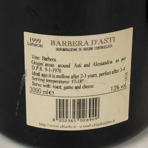 413 - Four Jeraboam bottles of red wine to include: 2000 Riparossa Montepulciano d' Abruzzo, 300cl 13.5% a... 