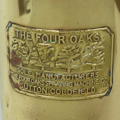 31 - Vintage The Four Oaks brass apple sprayer, sole  manufacturers Sutton Coldfield H 55.5cm.