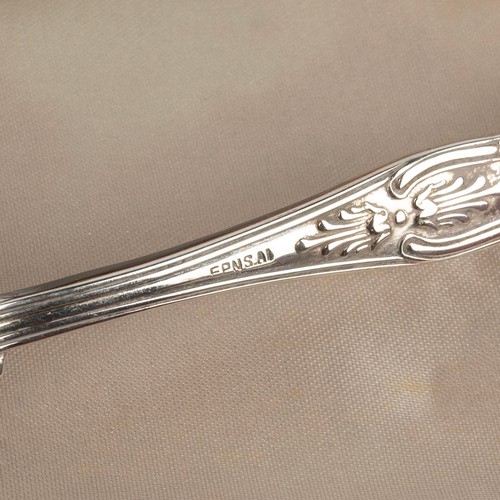 306 - A cased set of silver spoons, hallmarked for Sheffield 1973 by Cooper Brothers and Sons (81 grams); ... 