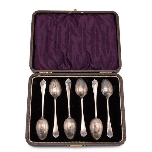 315 - Assorted silverware to include silver topped jars/pots, silver topped inkwell and a cased set of six... 