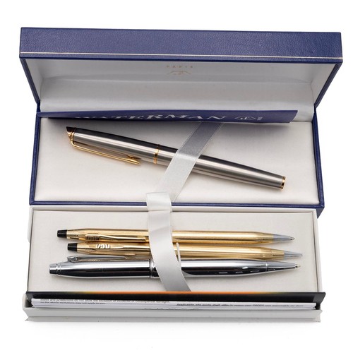 653 - Collection of fountain pens and ballpoints including  Sheaffer, Osmiroid, Conway Stewart,  Waterman,... 