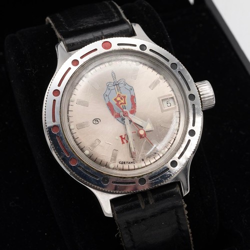 13 - A KGB Amphibian wristwatch, stamped to the reverse 