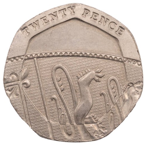 43 - A undated circulated 20 pence coin.