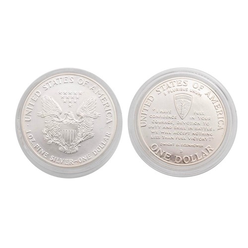 49 - Two Silver collectors US Dollars (1993 & 1995) set in plastic cases.