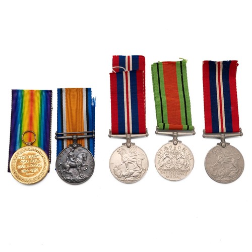 57 - WW1 & WW2 medals. Includes: Victory & War medals in postal box to 39211 Pte P Kelly Y&LR... 