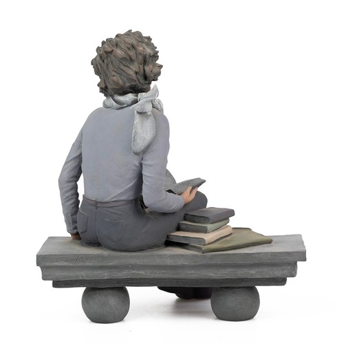 79 - Elisa limited edition (1272/5000) figurine 'Reading Girl', impressed marks to bench, Elisa button to... 