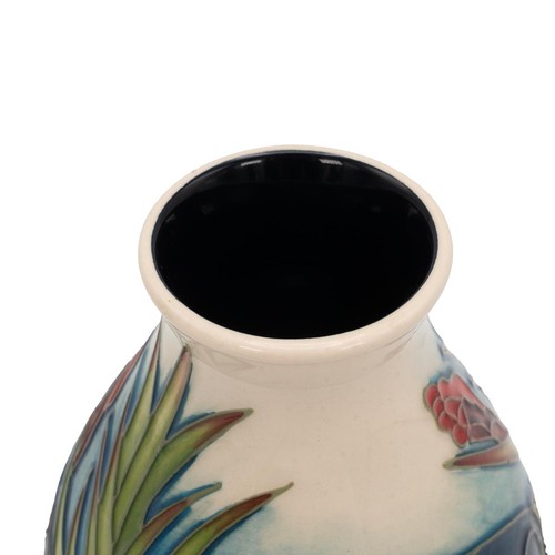 130 - Nicola Slaney for Moorcroft 'Satin Flower' vase 2009 (H 14cm, 5.5