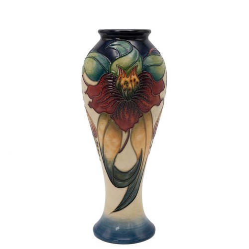 131 - Nicola Slaney for Moorcroft an 'Anna Lily' vase (H 27.5cm, model 75/11) 2003 with box.