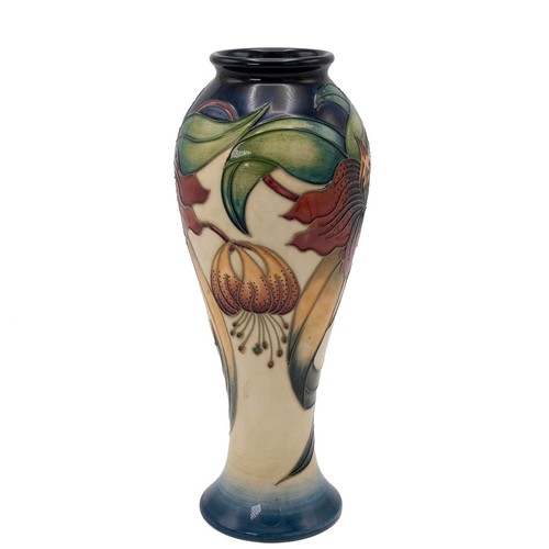 131 - Nicola Slaney for Moorcroft an 'Anna Lily' vase (H 27.5cm, model 75/11) 2003 with box.