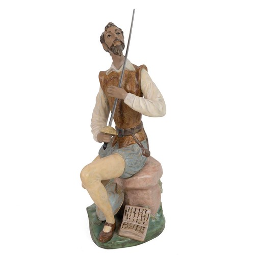 113 - Salvador Furio for Lladro 'Oration' a gres figurine of Don Quixote, first produced 1996, retired 201... 