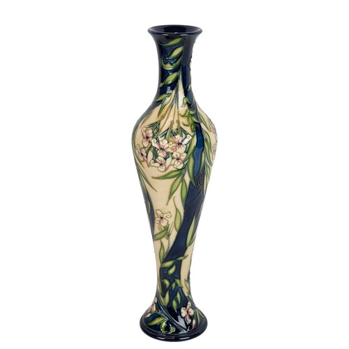 142 - Rachel Bishop for Moorcroft 'Jasmine' limited edition (34/150) vase shape 138/12 2003 stamped 'Made ... 