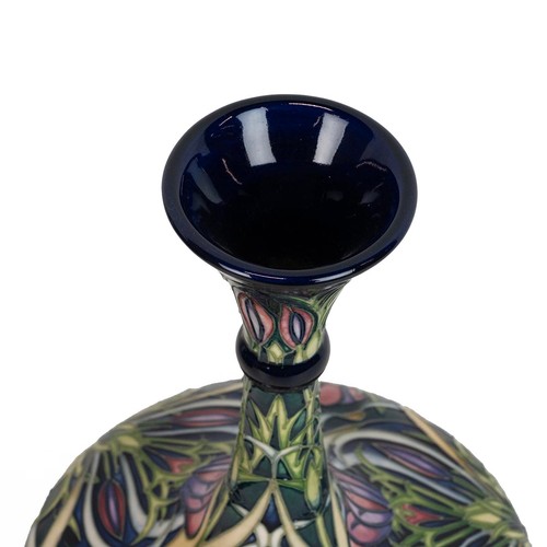 153 - Rachel Bishop for Moorcroft 'Rachel Blue' limited edition (26/50) vase shape 100/9 commissioned by L... 