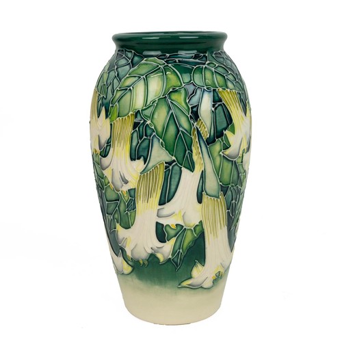 159 - Anji Davenport for Moorcroft 'Angel's Trumpets' vase 1998, a Moorcroft Collectors Club numbered piec... 