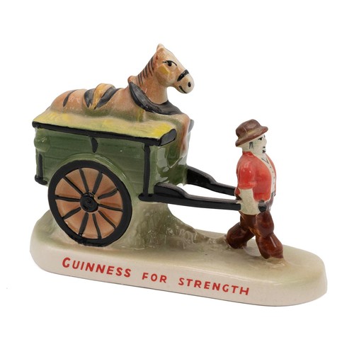 175 - Carlton Ware Guinness drayman and cart figure with printed Carlton Ware mark and impressed model num... 