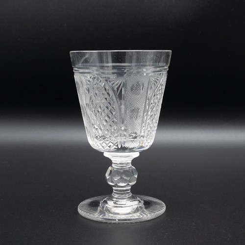 189 - Collection of twelve 19th Century and later wine /ale glasses to include a double knopped c1880 with... 