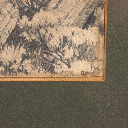 213 - William Henry Bartlett (1809-1845) Pencil Roman View Monogramed & Dated April 28th, f&g 24cm... 