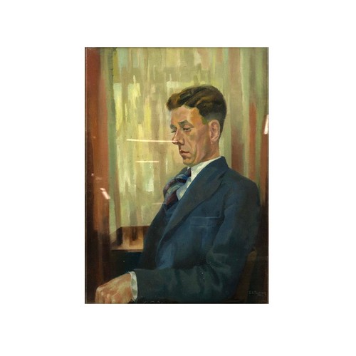 228 - IL Thatcher, (20th century)Portrait of Frederick HandsOil on Canvas 54cm x 39cm