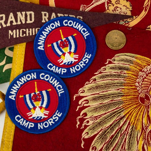 265 - US and Canada felt pennants, mid-20th Century. Both town and camp locations. Includes in Canada - Sa... 