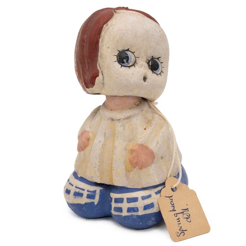 312 - Small vintage dolls. Includes: a peg doll, c1900; 2x Kewpie style dolls, c1920s, a composition doll'... 