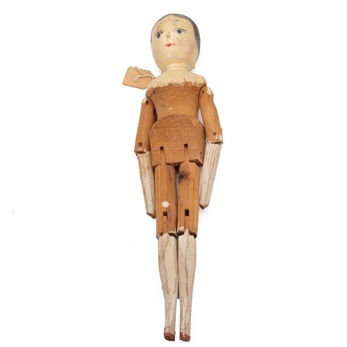 312 - Small vintage dolls. Includes: a peg doll, c1900; 2x Kewpie style dolls, c1920s, a composition doll'... 