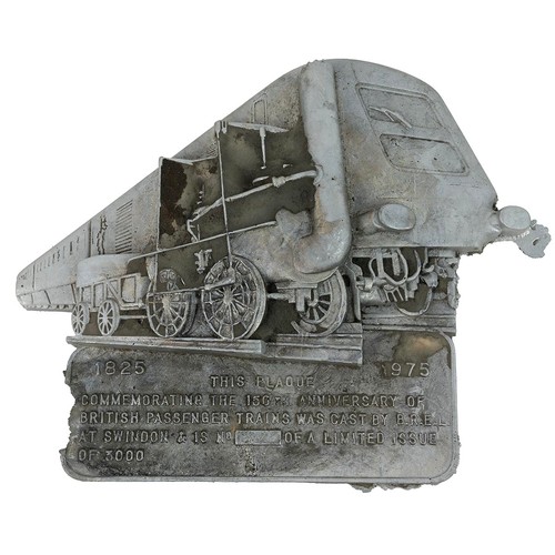 315 - Two Swindon Railway Works plaques limited edition, error casts, c1975. One commemorates the 150th an... 