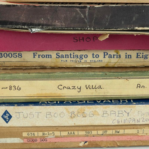 329 - Quantity of 9.5mm cine reels including Pathe Baby. Written titles Include: Disney Silly Symphonies '... 