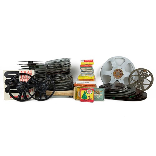 332 - Quantity of cine projector accessories including box of empty reels, viewers, winders, splicers and ... 