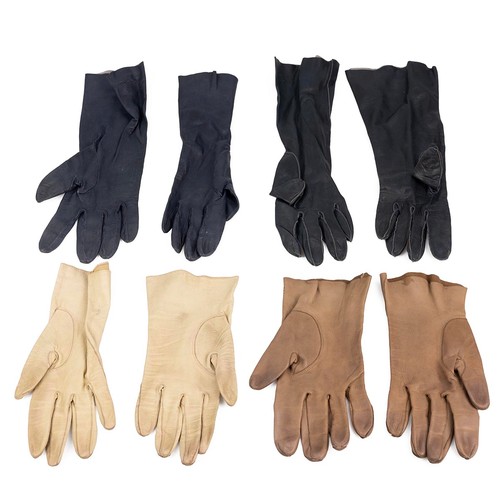 371 - 4 Pairs of Vintage Lady's Leather Gloves, one pair with perforated back, one elongated pair with MOR... 