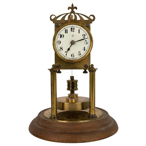 387 - Anniversary or 400 Day clock, made in Germany circa 1900 by JUF and PH Hauck for Badische Uhrenfabri... 