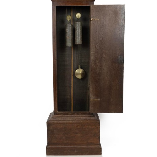 399 - Edward Bilbie of Chew Stoke 18th century long case clock, the brass 12 inch dial with subsidiary sec... 