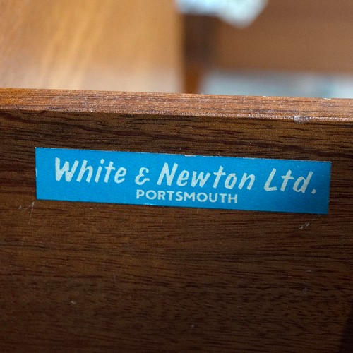 407 - White & Newton Ltd Teak 1960's Sideboard. Right hand double doors open to reveal fixed shelf, th... 