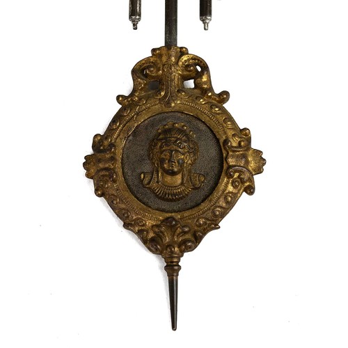 394 - Late 19th or early 20th century Art Nouveau Ansonia canister swing or mystery clock, the gilt brass ... 