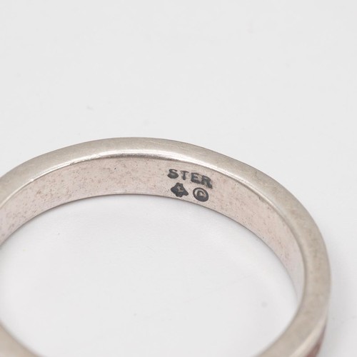 8 - A silver Pandora ring, size L 1/2; along with a silver and quartz set ring, size S 1/2; a silver and... 