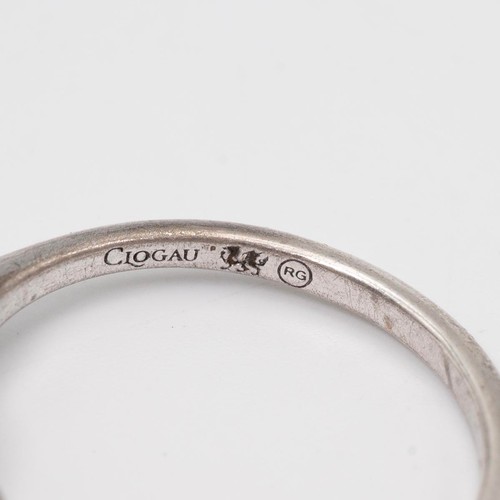 21 - Clogau, Welsh silver rings, to include a Tree Of Life Band, Size N, another wedding band with a rose... 