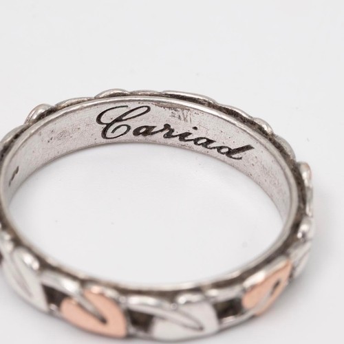 21 - Clogau, Welsh silver rings, to include a Tree Of Life Band, Size N, another wedding band with a rose... 